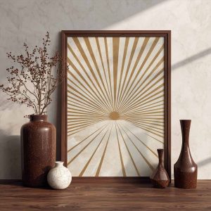 Detailed Geometric Sunburst Seamless Pattern.