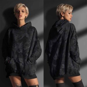 Faded Charcoal Black Seamless Pattern - Dark Distressed Background