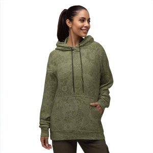 Olive Green Zen Geometric Seamless Pattern